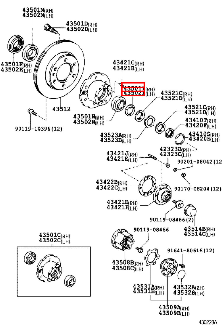 Genuine Regius RCH47 KCH46 Regius Ace KZH120 KZH106 Front Axle Lock Washer