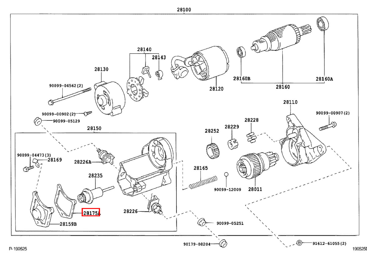 Genuine Camry VCV10 SXV23 SXV20 SXV11 Starter Magnetic Switch Cover Gasket