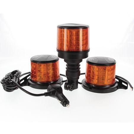 OEX ACX5723B 12/24V LED Beacon 91mm Tall Amber - Fixed Mount with Base Plate