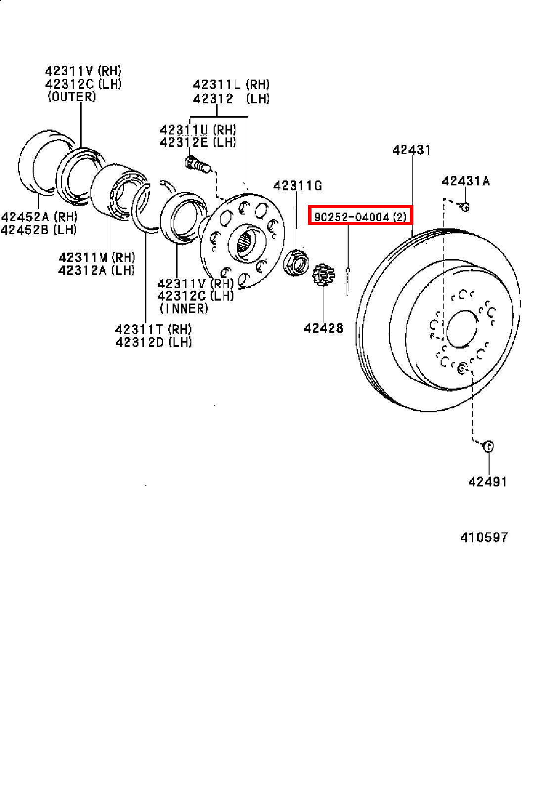 Genuine Regius RCH47 RCH41 LXH43 KCH46 KCH40 Axle Shaft Nut Cotter Pin
