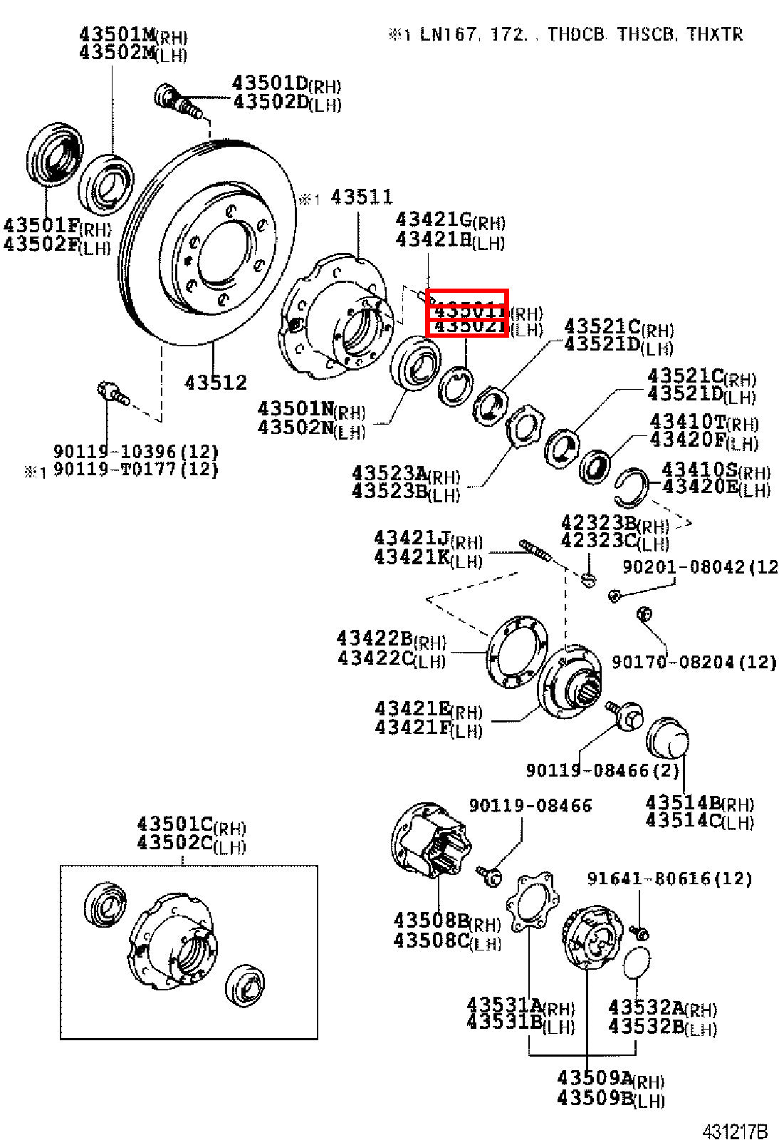Genuine Dyna ToyoAce KDY281 KDY280 KDY271 KDY270 Front Axle Lock Washer x2