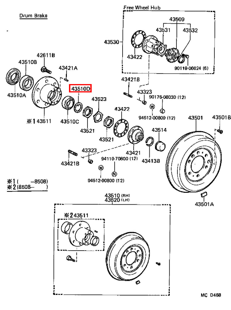 Genuine Regius RCH47 KCH46 Regius Ace KZH120 KZH106 Front Axle Lock Washer