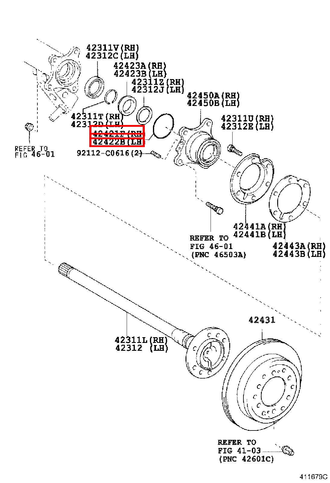 Genuine Tacoma TRN260 TRN245 TRN240 TRN225 Rear Axle Bearing Seal O Ring x2