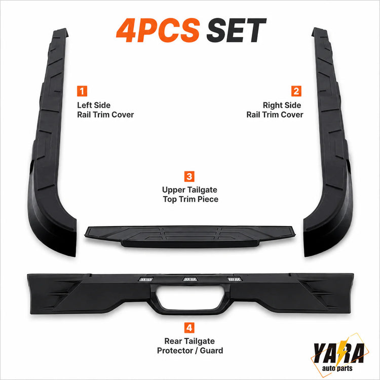 Tub Protector Guard Side Rail Tailgate Cover For Nissan Navara D23 2021-2025