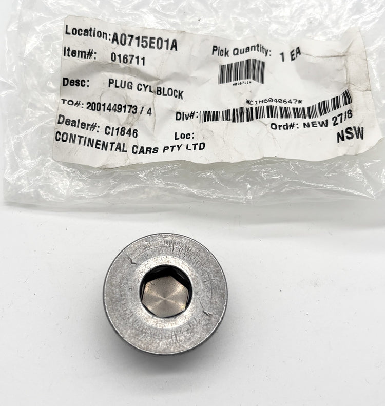 Genuine Citroen C4 C5 C8 DS4 1.8L | 2.0L Engine Threaded Plug 25X150 016711 OEM
