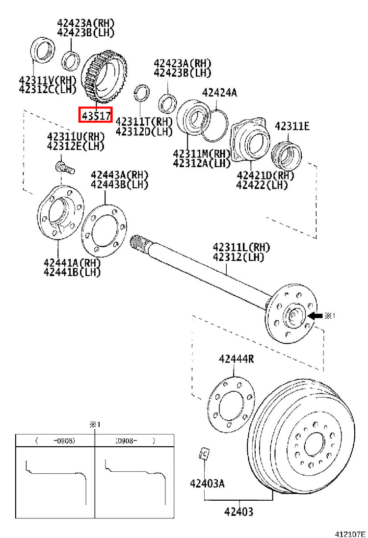 Genuine Hilux KZN165 KUN36 KUN35 KUN26 KUN25 KUN16 KUN15 Rear Axle ABS Rotor