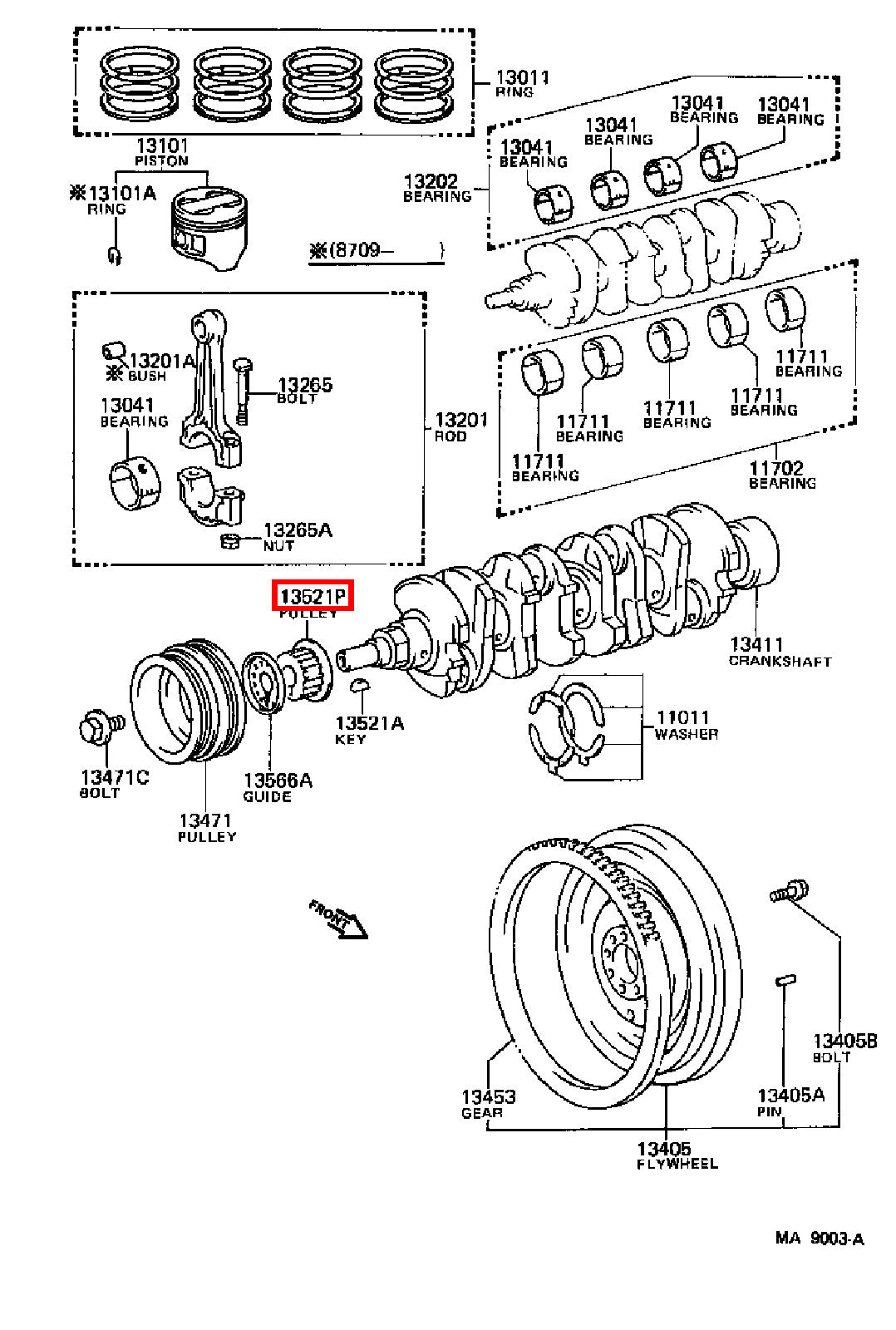 Genuine Celica AT160 4AG 4AGE Crankshaft Timing Gear Sprocket Pulley