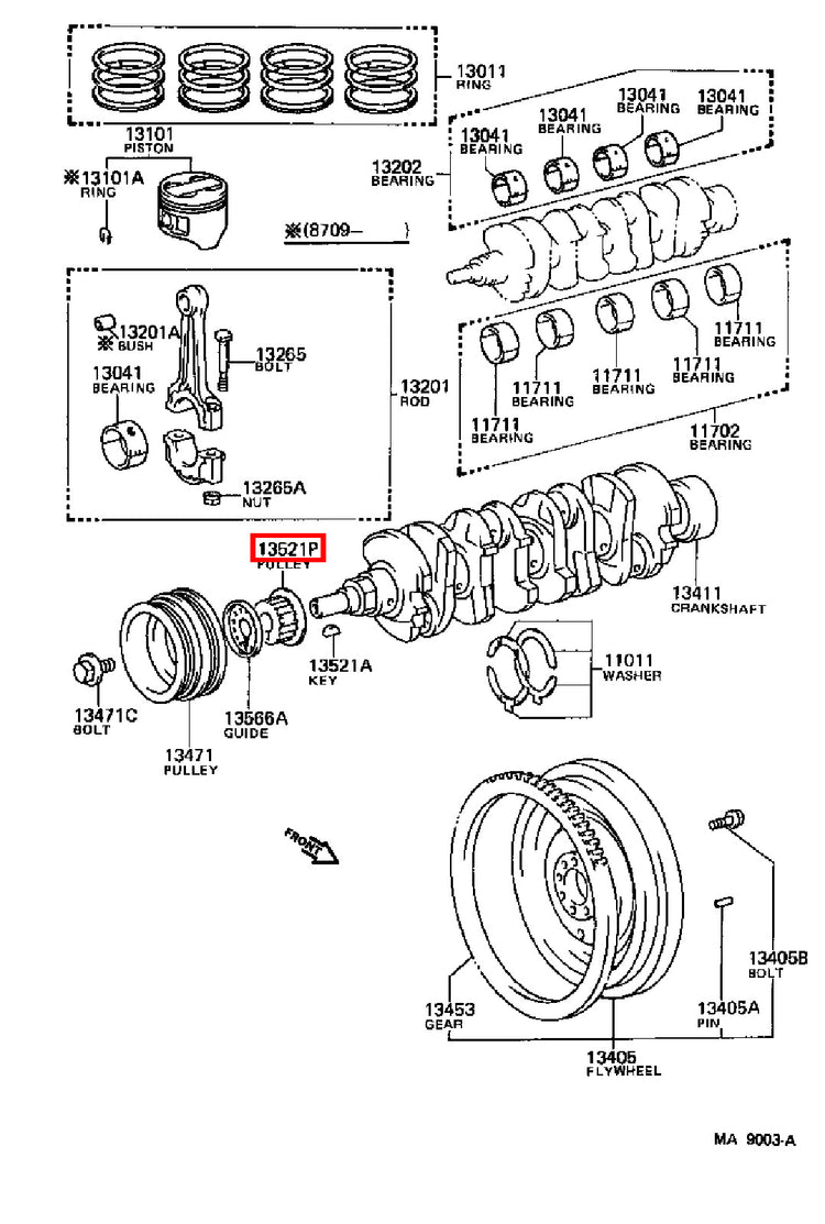 Genuine Celica AT160 4AG 4AGE Crankshaft Timing Gear Sprocket Pulley