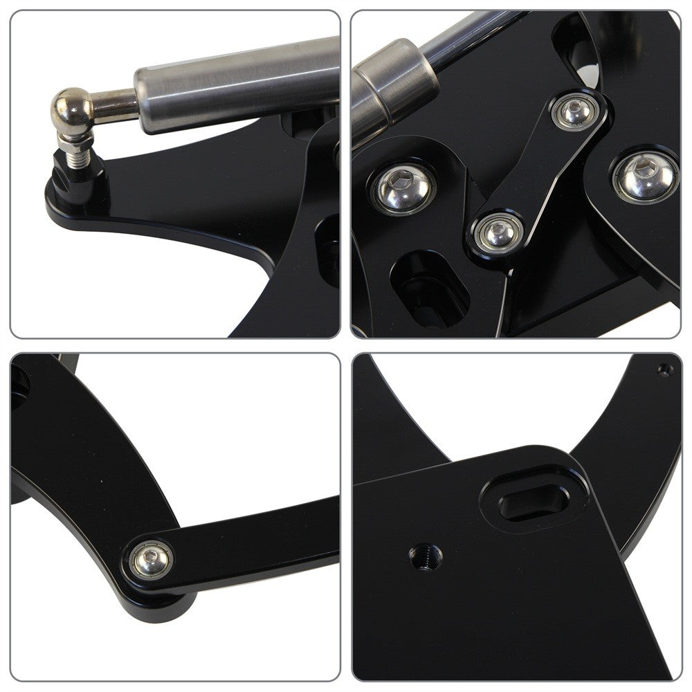Billet Hood Hinge Kit Pair Left and Right Side For Ford Mustang 1967-1969 Black