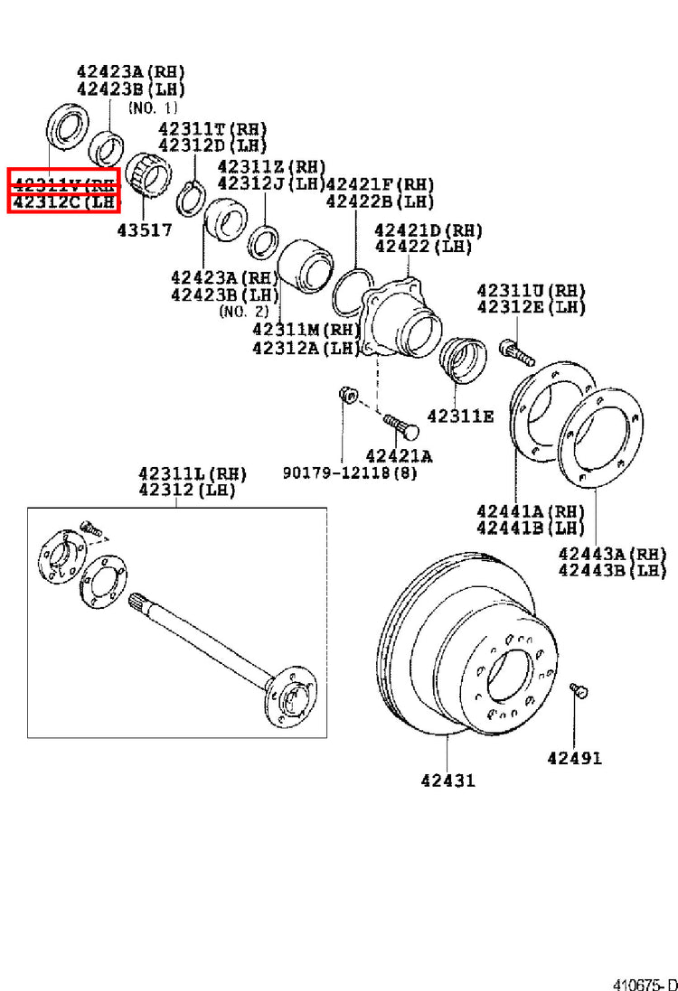 Genuine Toyota LandCruiser 100 Series UZJ HDJ Rear Axle Shaft Inner Oil Seal