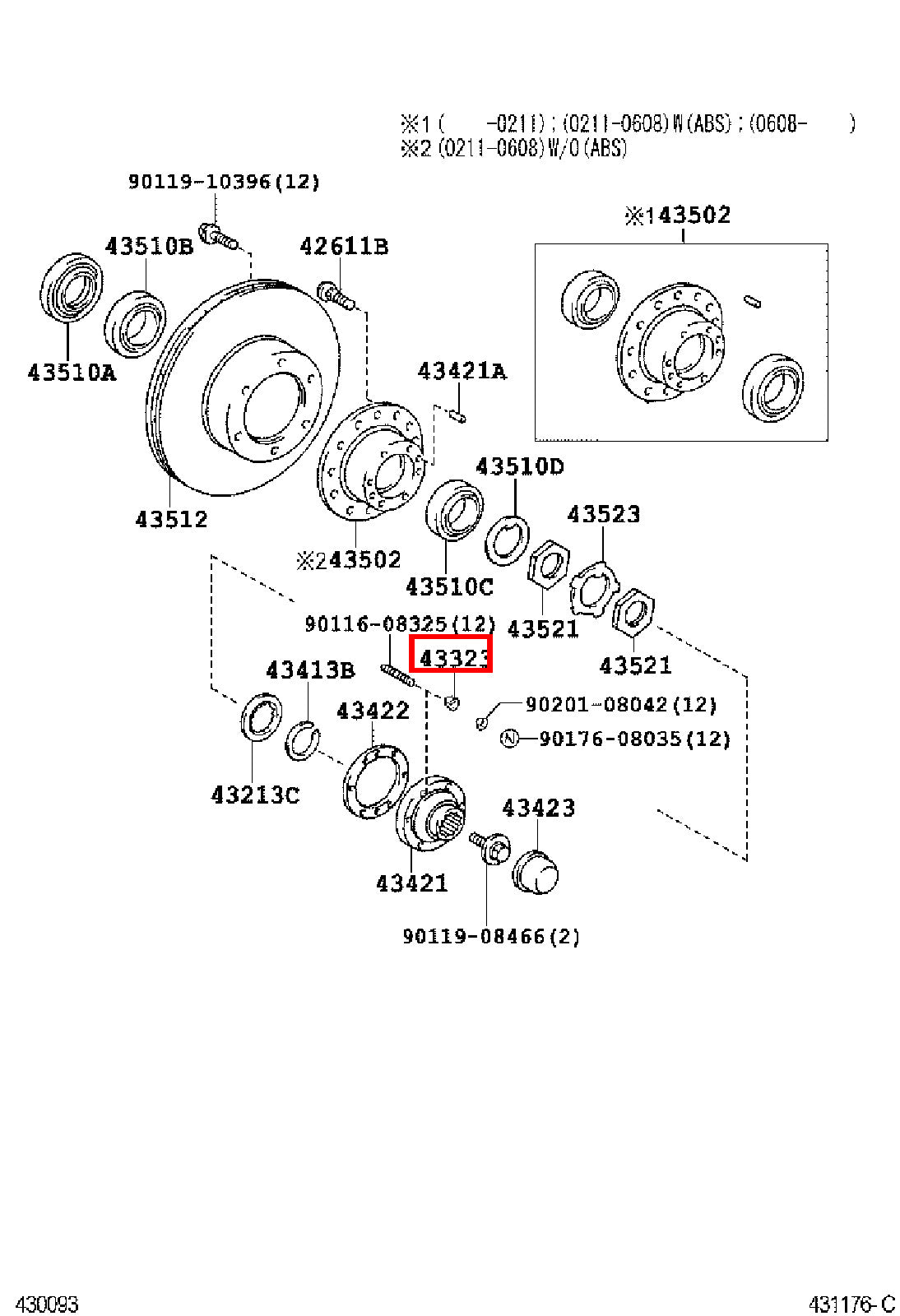 Genuine Hilux YN107 YN106 YN105 YN100 VZN172 Front Axle Hub Stud Cone Washer