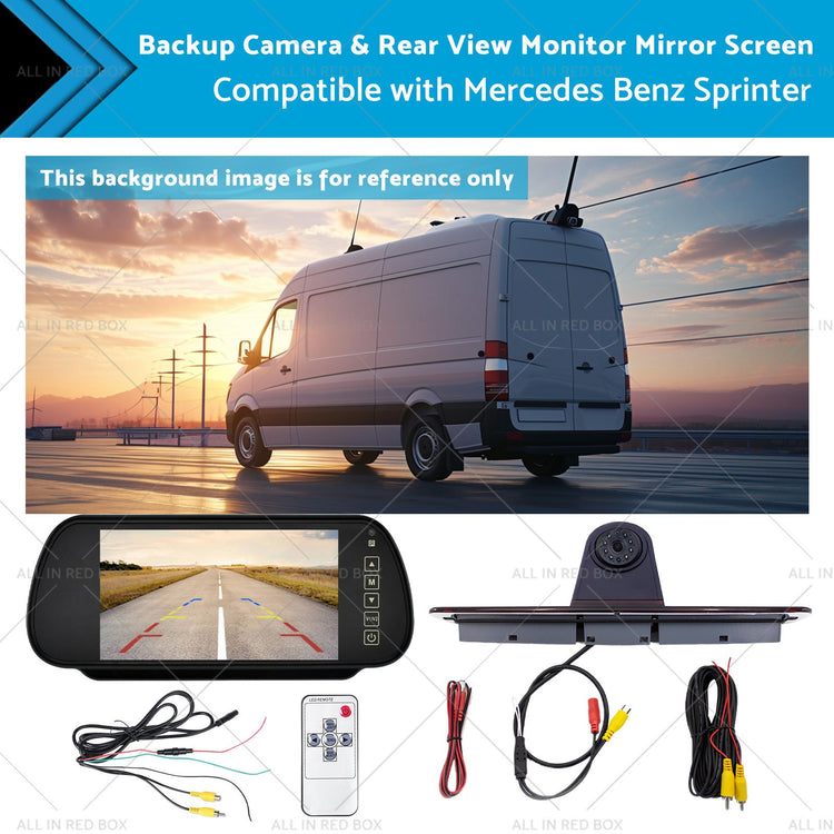 Brake Light Backup Camera 7 Monitor Suitable for Mercedes Sprinter 2006–2019