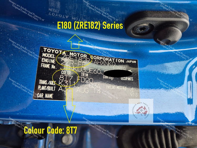 Right Side Mirror Cap Cover for Toyota Corolla *E180 Series 1 Tidal Blue 8T7*