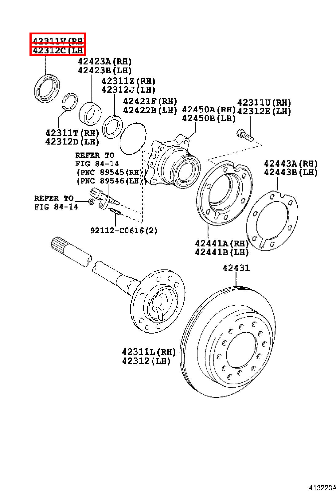 Genuine Tacoma TRN265 TRN260 TRN245 Rear Axle Shaft Inner Oil Seal
