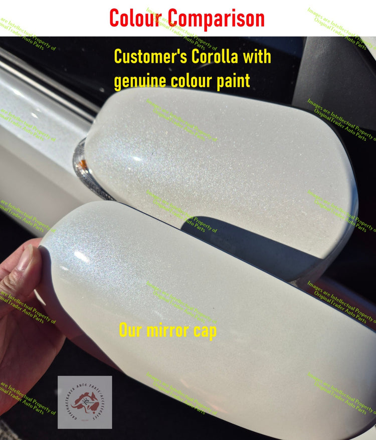 Left Door Mirror Cap Case for Toyota Corolla E180 Series Crystal Pearl White 070