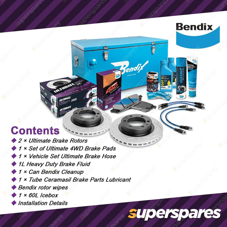 Bendix Front Ultimate 4WD Brake Upgrade Kit for Isuzu D-Max TFR TFS Standard