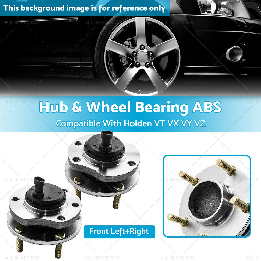 LH+RH Front Wheel Bearing Hubs ABS Suitable For Holden Commodore VT-II VY VX VZ