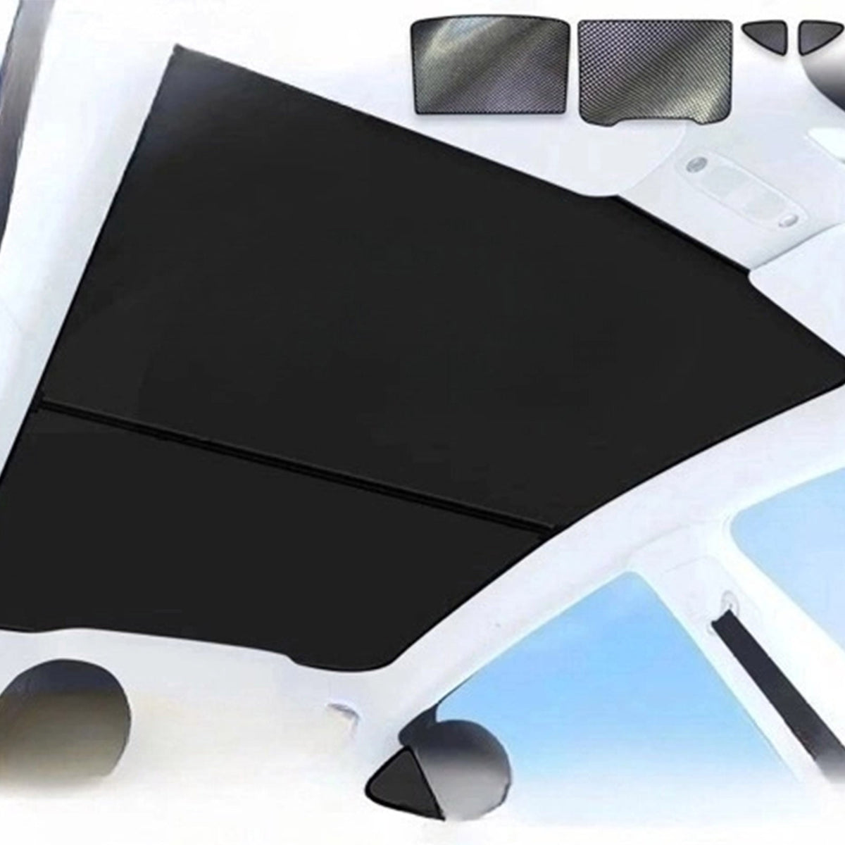 Sunroof Glass Roof Blind Shade Kit Gray Suitable For Tesla Model Y 25-On Juniper