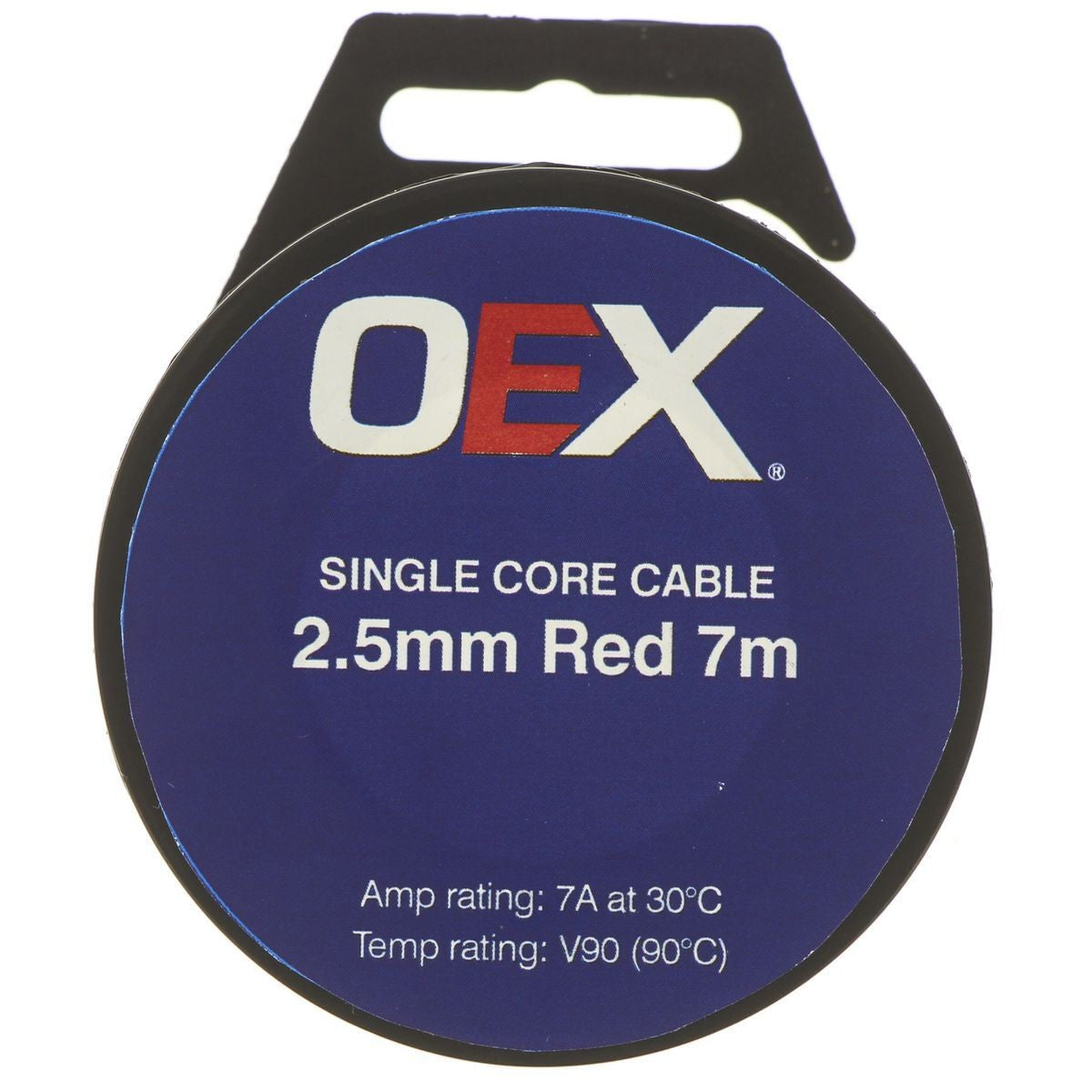 OEX ACX0694-7M Red 2.5mm Single Core Automotive Cable 7m Roll