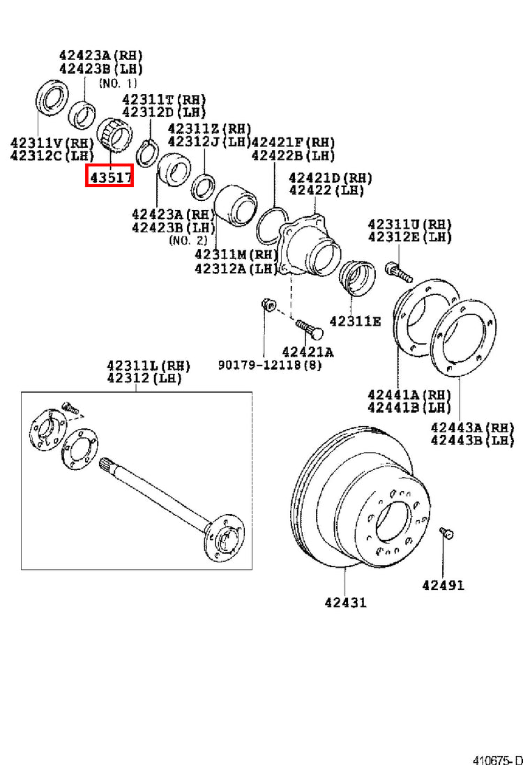 Genuine Toyota LandCruiser UZJ100 HDJ101 HDJ100 Rear Axle ABS Rotor