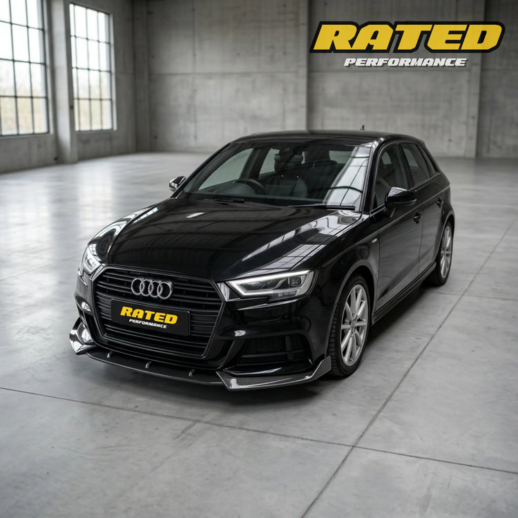 Carbon Fibre Style Rear Bumper Lip for Audi A3 S-Line S3 8V 2017-2020