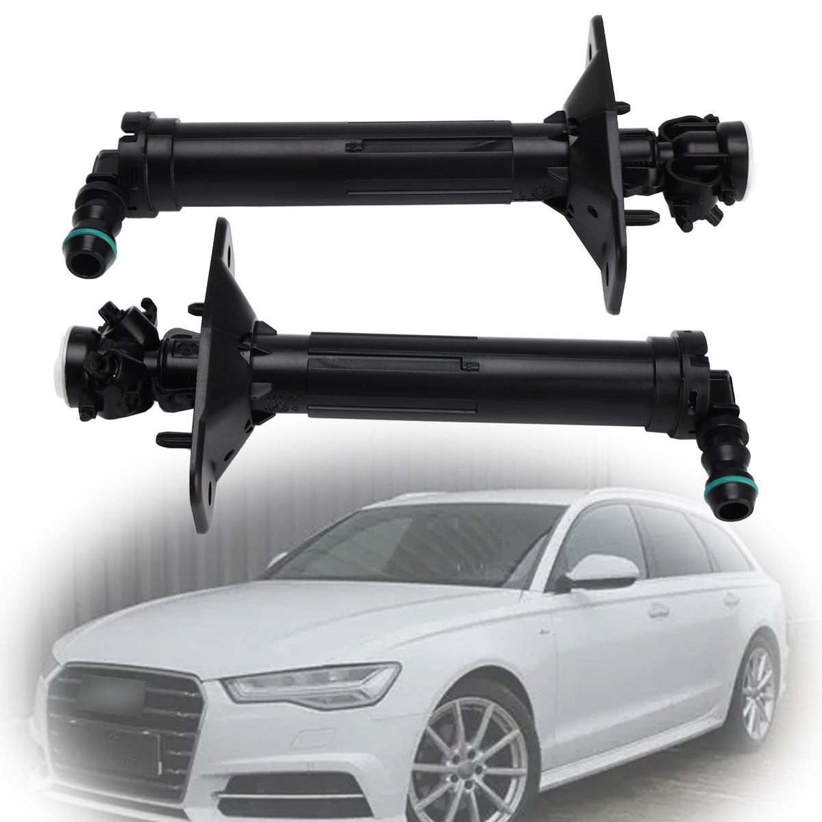 1 Pair Front Headlight Spray Washer Nozzle For Audi A6 C7 2011-2018 TT