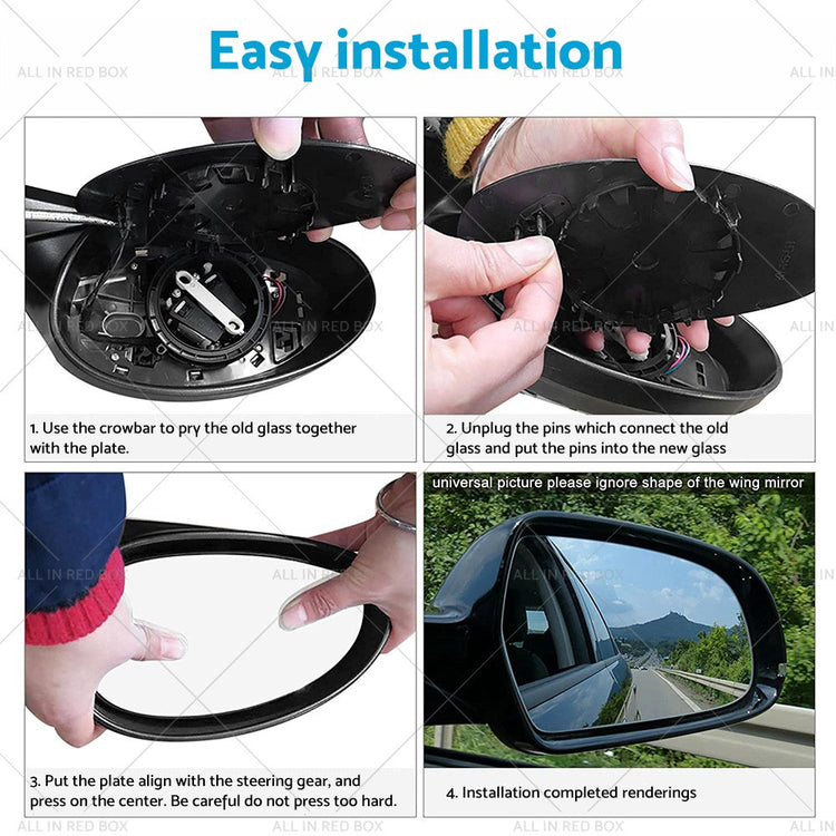 Left Side Mirror Glass With Base Suitable for Holden Cruze JG 2009