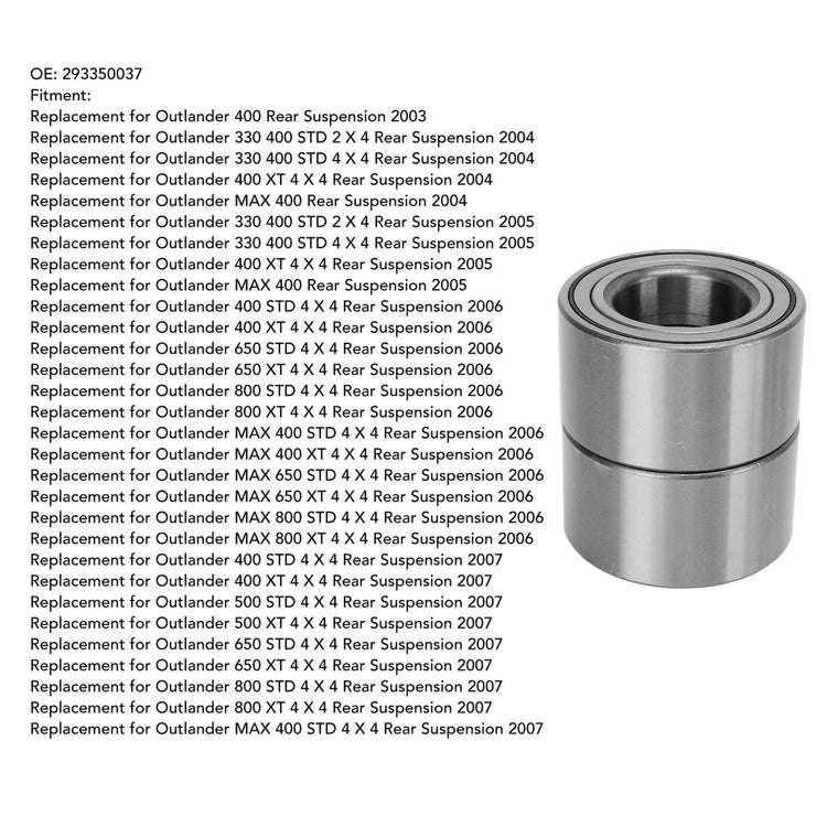 Trailing Arm Bearings Wheel Bearings Kit 2pcs 293350037 For ATV