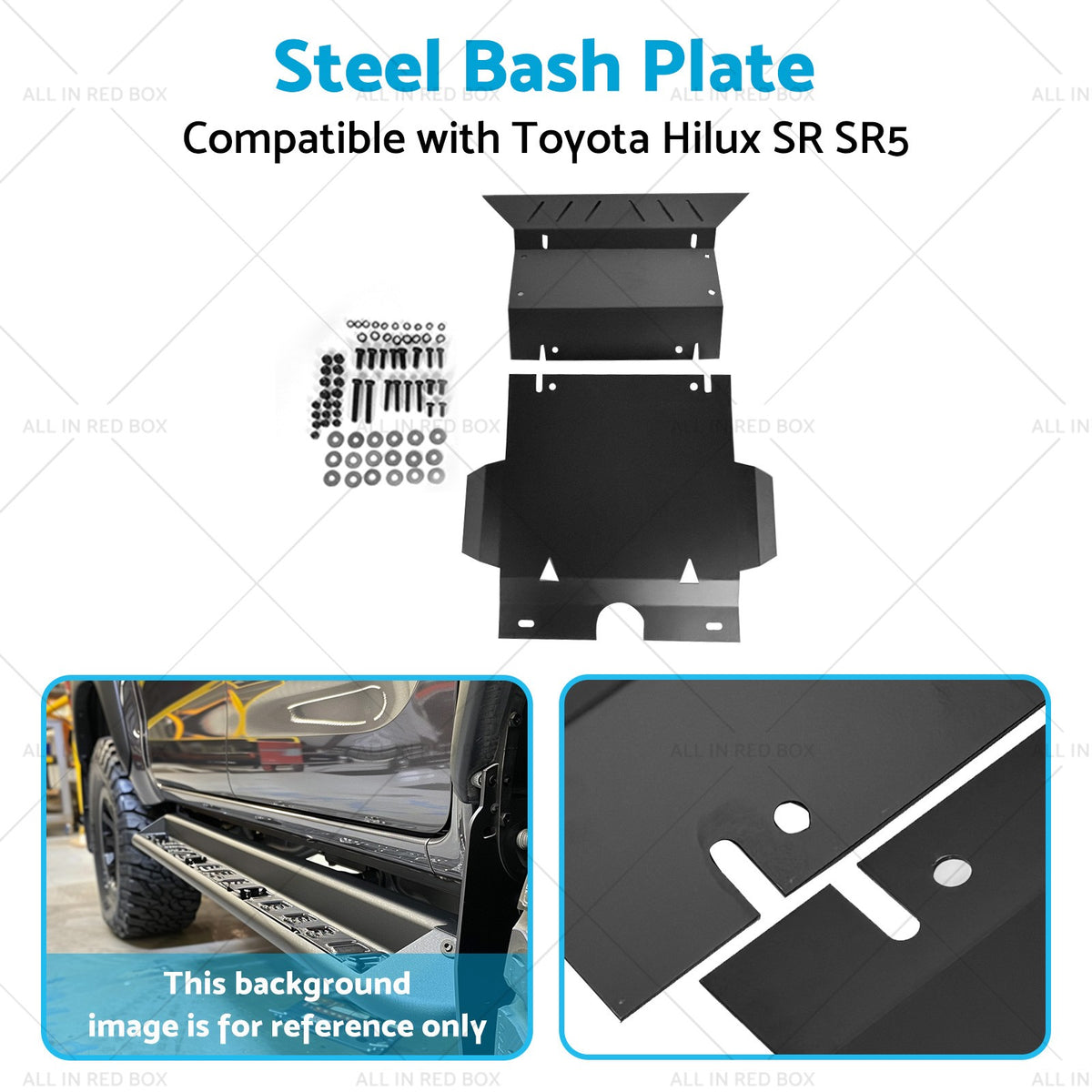 Steel Bash Plate Suitable for Toyota Hilux SR SR5 05-15 3mm