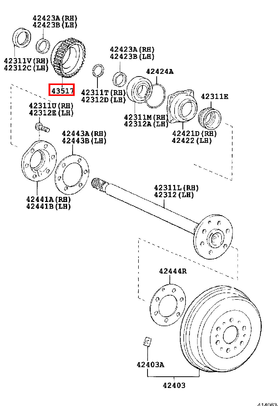 Genuine Hilux KZN165 KUN36 KUN35 KUN26 KUN25 KUN16 KUN15 Rear Axle ABS Rotor