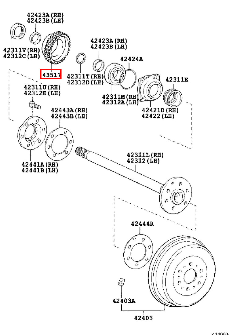 Genuine Hilux KZN165 KUN36 KUN35 KUN26 KUN25 KUN16 KUN15 Rear Axle ABS Rotor