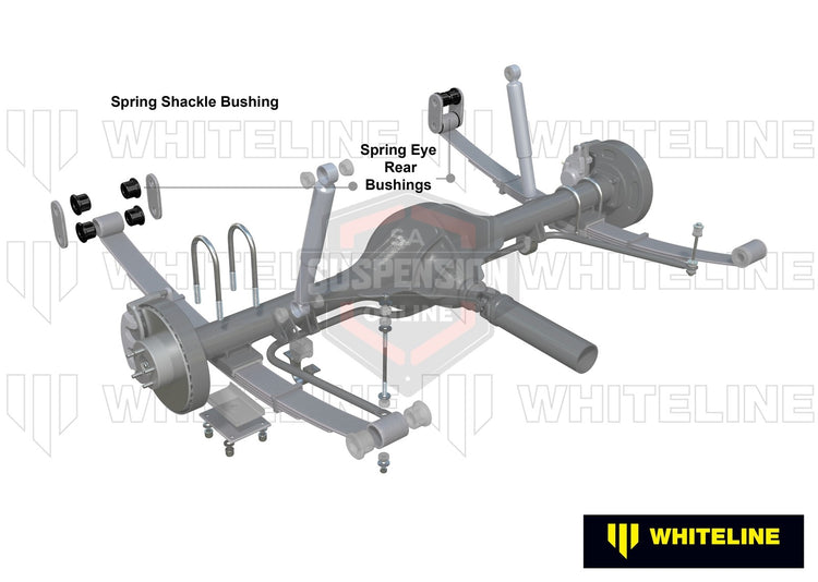 Whiteline W71412 - Leaf Spring - fits rear Eye and ShFits Ackle Bushing Kit (Bus