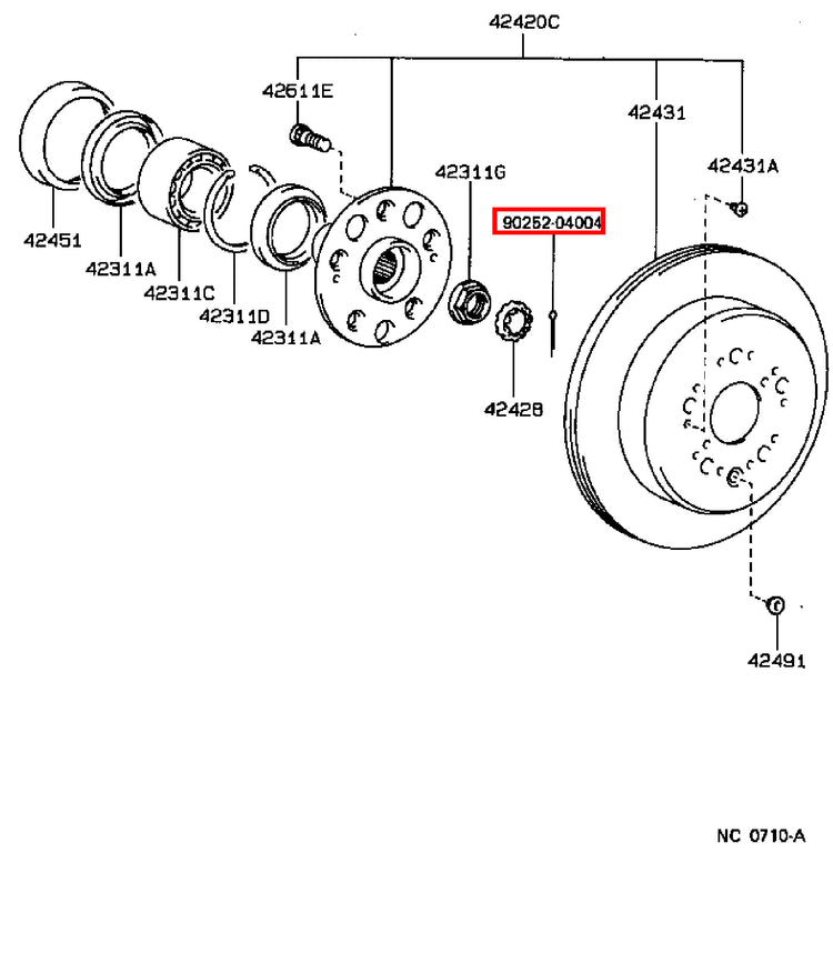 Genuine Regius RCH47 RCH41 LXH43 KCH46 KCH40 Axle Shaft Nut Cotter Pin