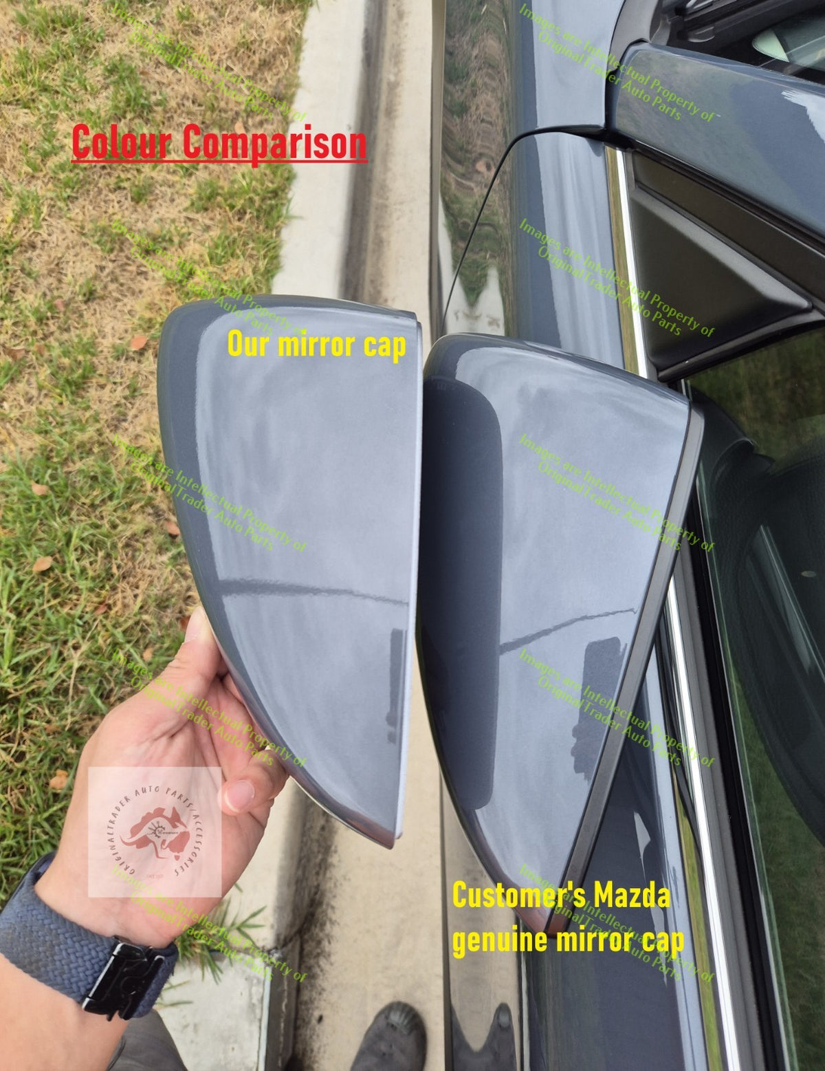 Right Door Mirror Cap Housing Mazda CX-8 CX8 KG Polymetal Grey Metallic *47C*
