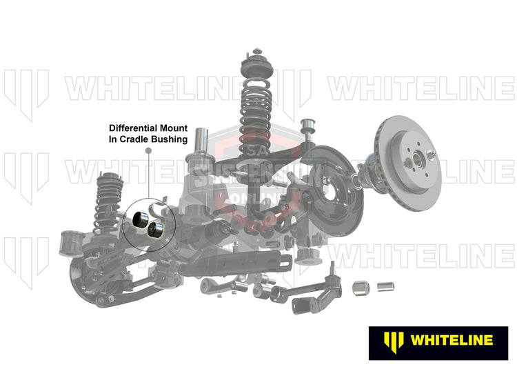 Whiteline KDT969 - Differential Mount - fits rear Bushing Kit (Mounting- differe