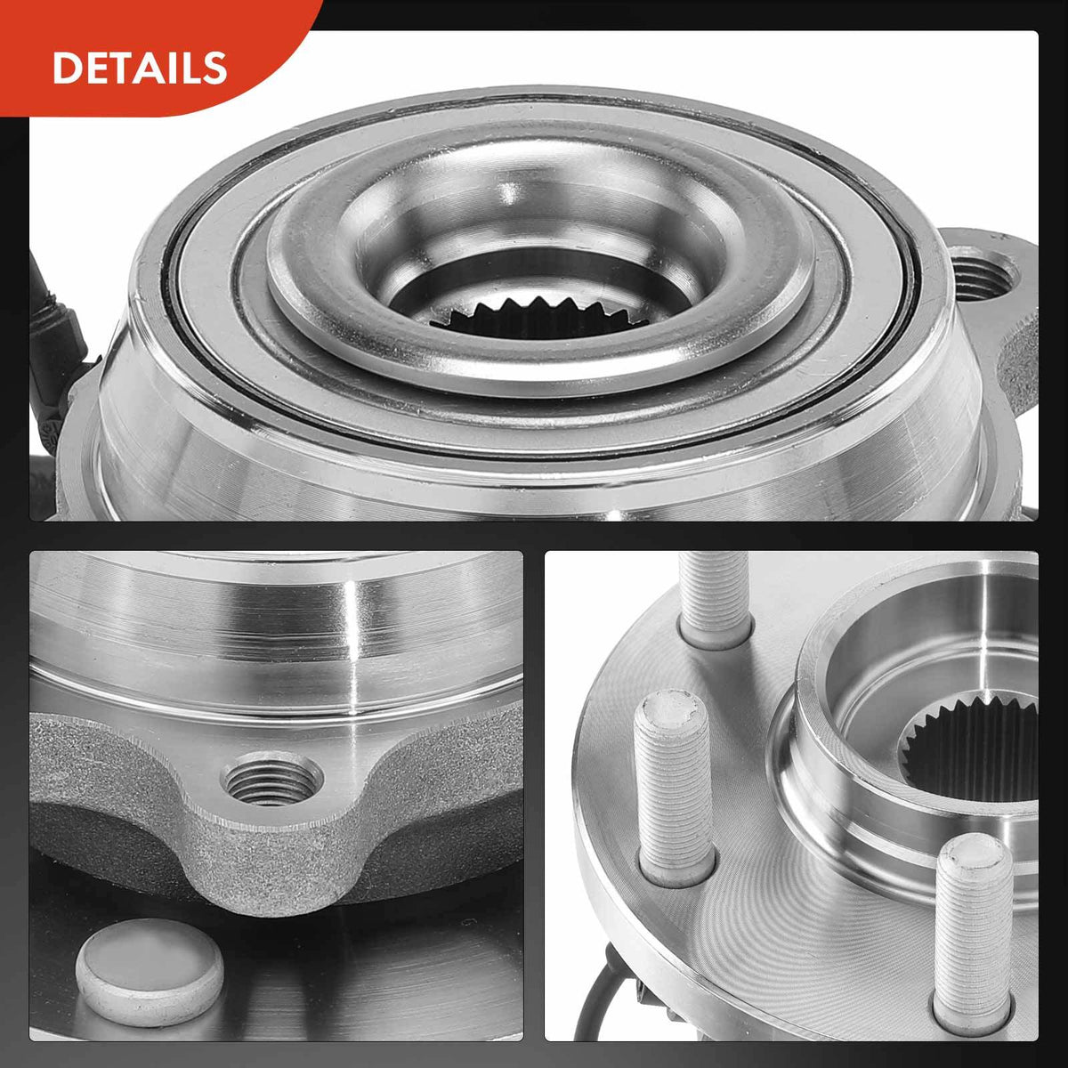 2x Front L+R Wheel Bearing Hubs w/ ABS for Nissan Navara D22 D40 Pathfinder R51