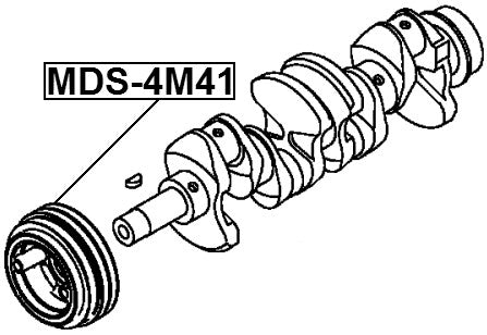 MDS-4M41 Febest Crankshaft Pulley 4M41 1104A024 1104A082