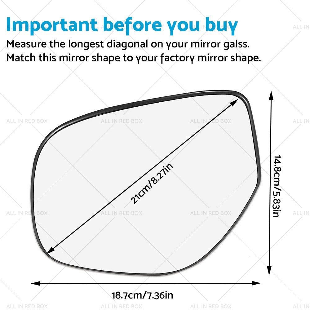 Left Side Mirror Glass Suitable for Mitsubishi ASX 2013–2020