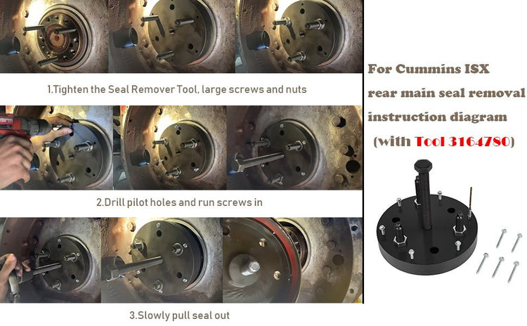Suit Cummins ISX Crankshaft Rear Main Seal Wear Sleeve Installer Remover 3164780