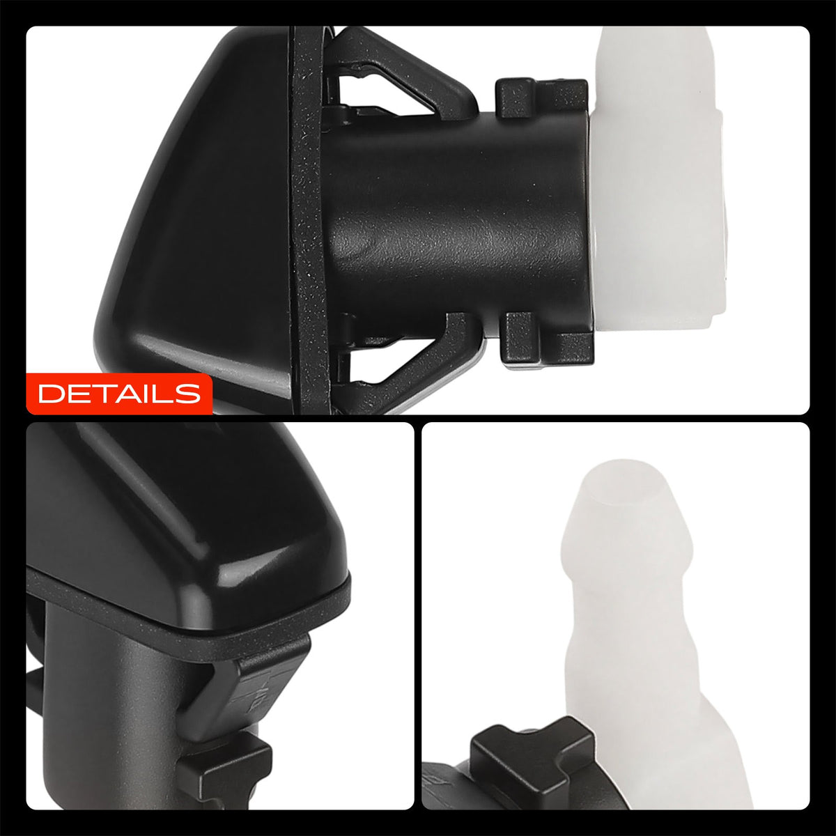 2x Front Windshield Washer Nozzle Jet Heated for Jeep Commander XK XH 2006-2010