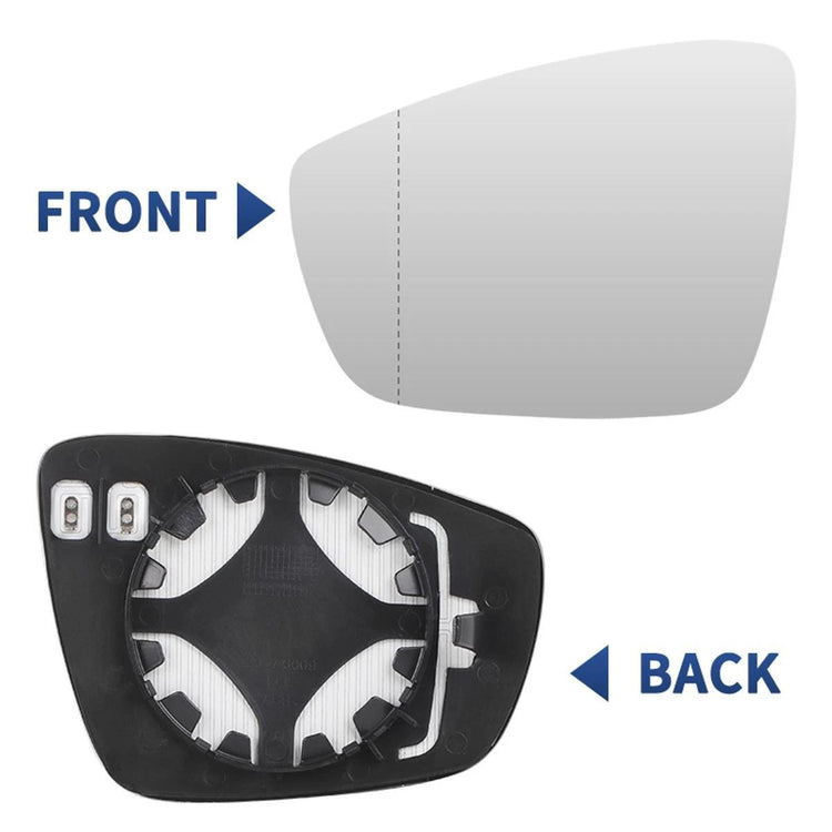Wing Mirror Glass Left Heated Convex for VW Polo 10-17 Backing Plate