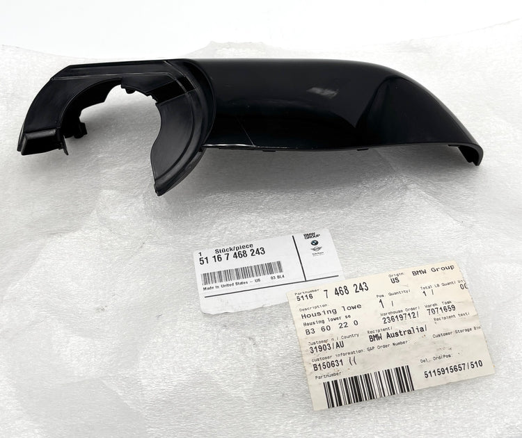 Genuine BMW X3 X4 X5 X6 X7 Lower Left Side View Mirror Housing 51167468243 OEM