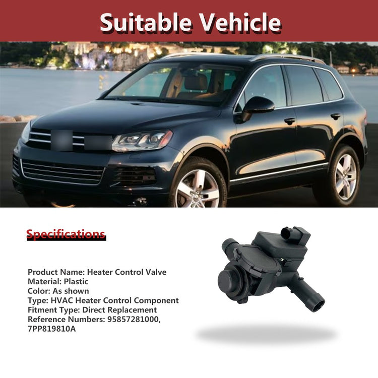 HVAC Heater Control Valve Suit For VW Touareg V6 3.6L 2012-2017 A/T Replacement