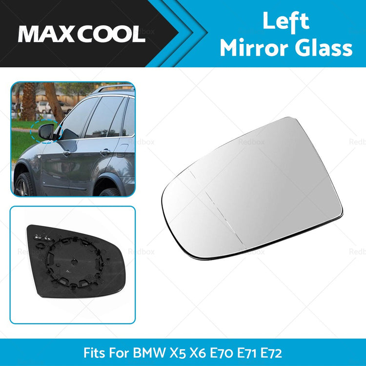 Left Side Mirror Glass Suitable for BMW X5 E70 07-14 X6 E71 08-14