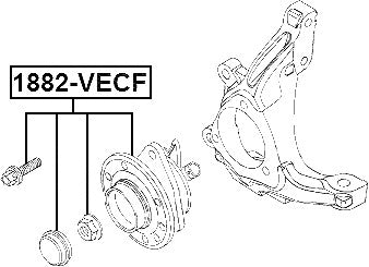 Front Wheel Hub Fits Opel 12796081, 1603243, 1603255, 1603294, 1603295, 93171495