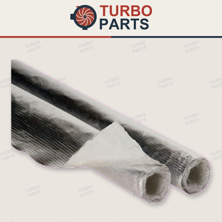 Heat Protection Mat 475mm x 500mm Aluminised Fibreglass with adhesive Rated