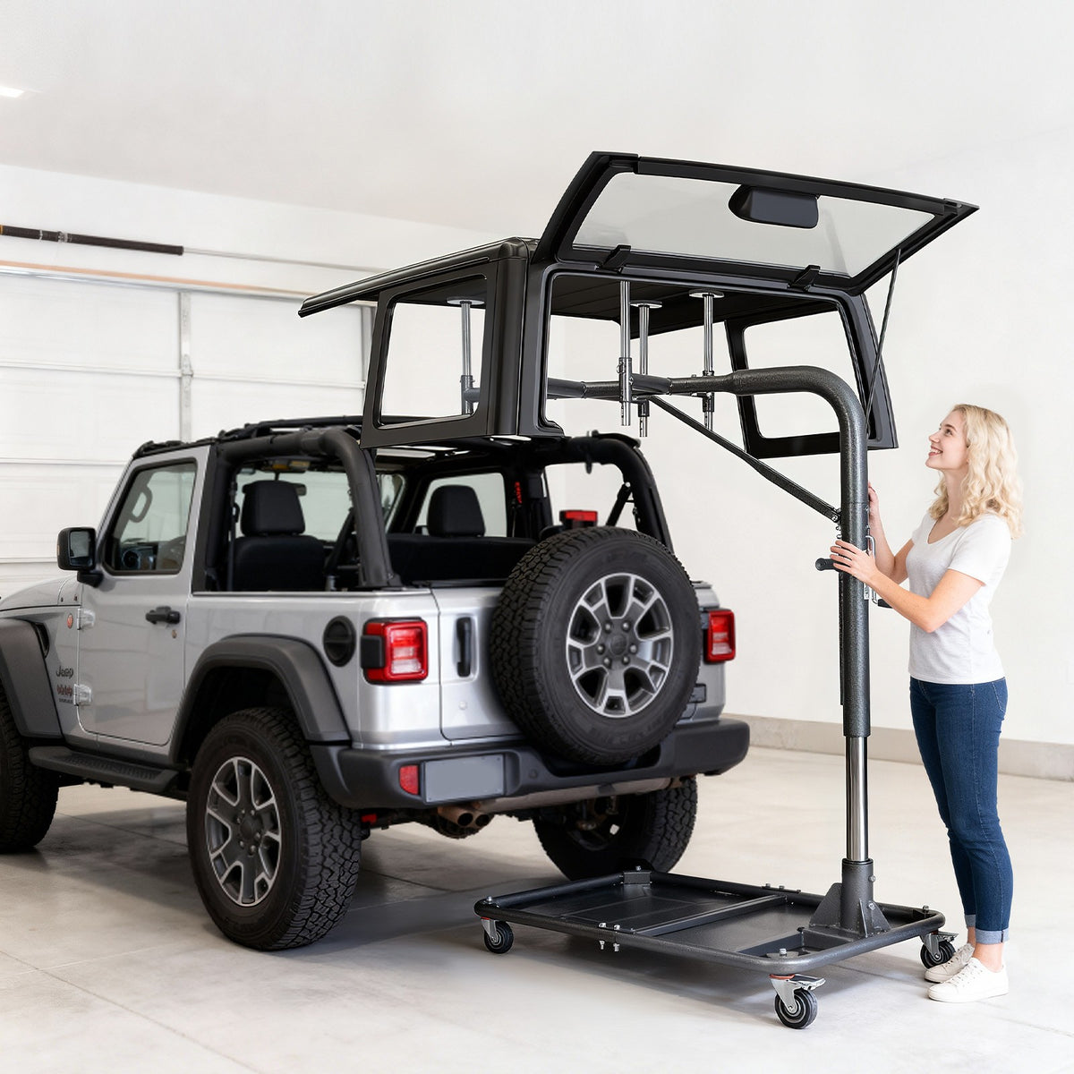 Uimoso Hard Top Hoist System for Jeep Wrangler YJ TJ JK Models