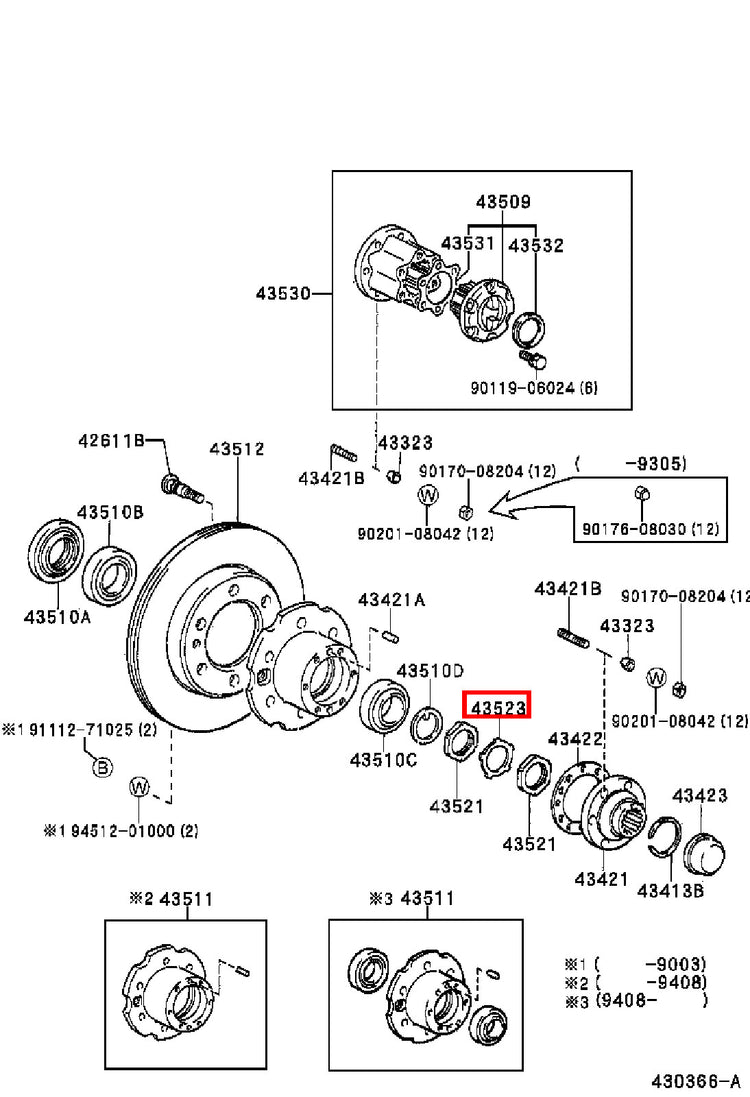 Genuine Dyna LY230 LY220 Dyna ToyoAce KDY220 Front Wheel Bearing Lock Tab Washer