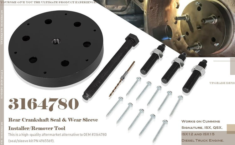 Suit Cummins ISX Crankshaft Rear Main Seal Wear Sleeve Installer Remover 3164780