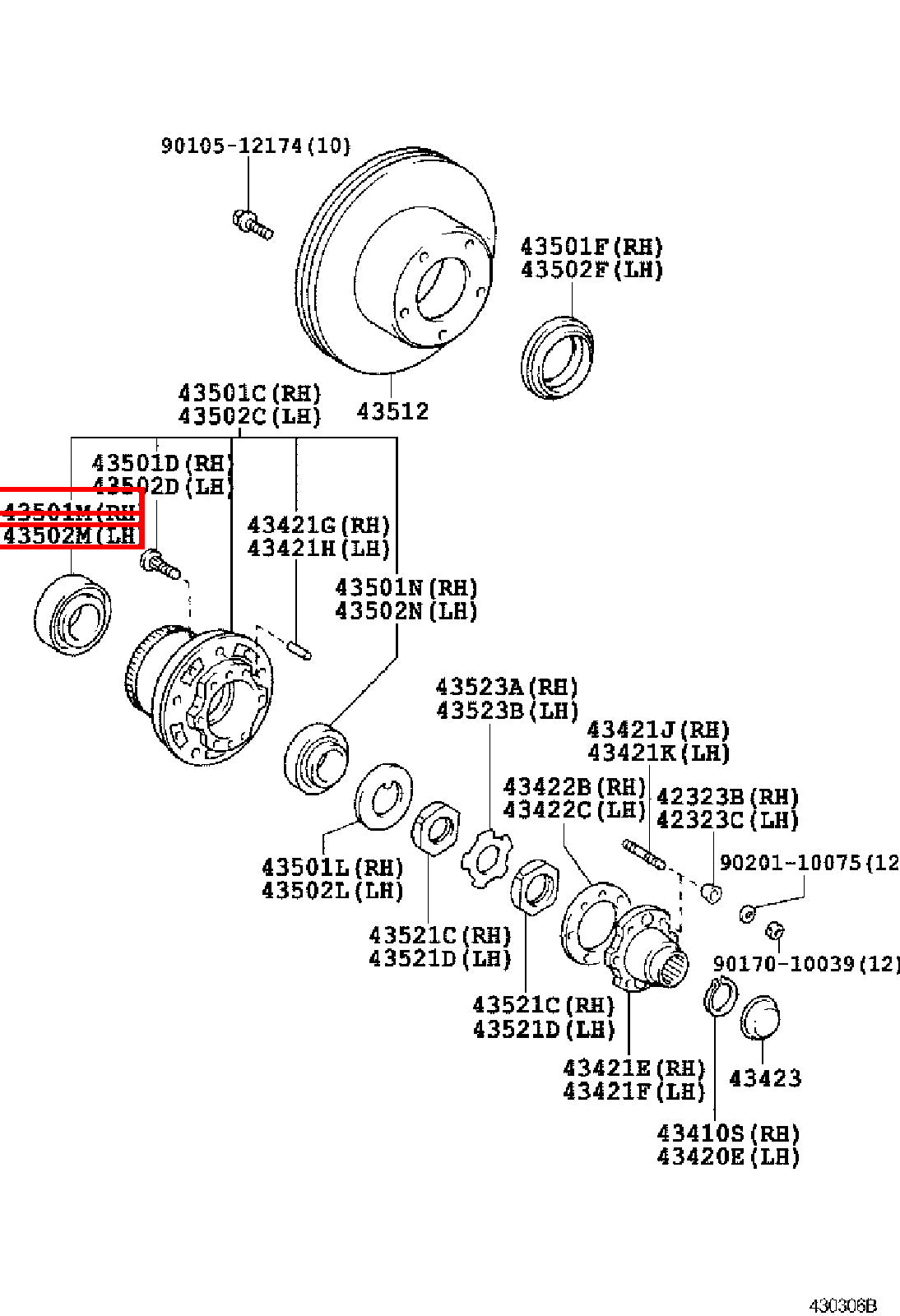 Genuine Lexus LX470 UZJ100 Front Inner Wheel Bearing